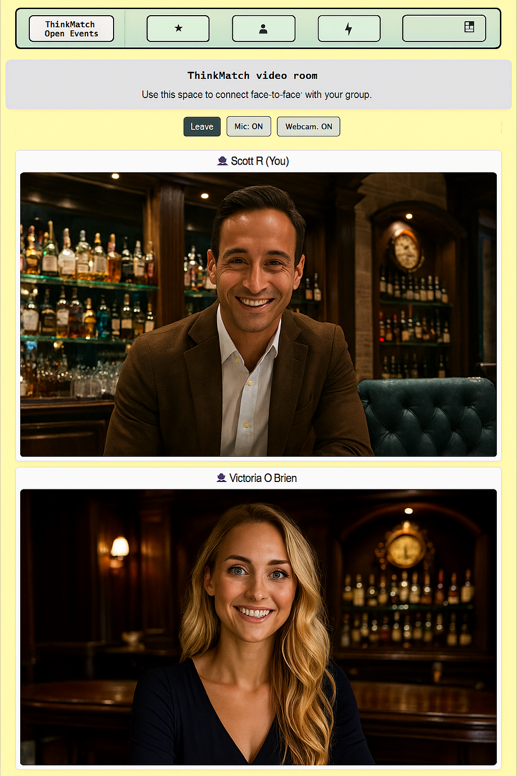 ThinkMatch video chat preview